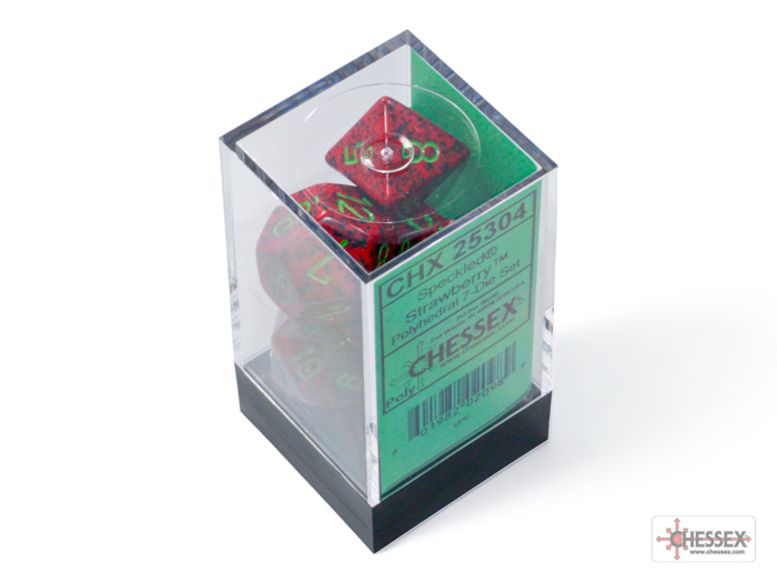 Speckled Strawberry Polyhedral 7-Dice Set - CHX25304